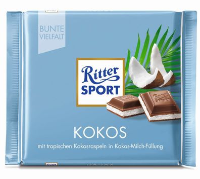 100g Ritter Sport Kokos Schokolade -Top Qualität
