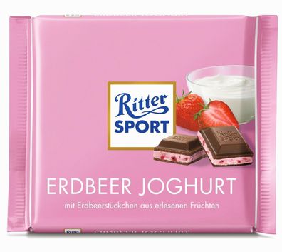 100g Ritter Sport Erdbeer Joghurt Schokolade -