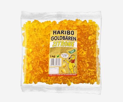 1 kg Haribo Goldbären Geschmacksrichtung Zitrone Sortenrein - Neuware mit langem MHD