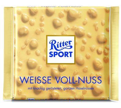 100g Ritter Sport Weisse Schokolade mit Haselnüssen