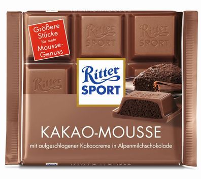 100g Ritter Sport Kakao Mousse Schokolade-Top Qualität