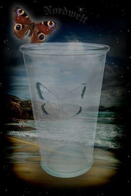 Trinkglas / Glas mit Schmetterling Werdandi / Norne Verdandi, 300 ml
