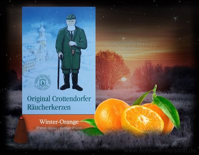 Räucherkegel / Räucherkerzen Winter-Orange