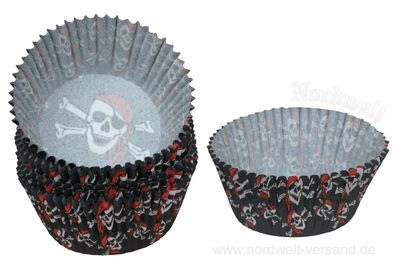 Piraten - Papier- Backförmchen für Muffins - Muffinförmchen