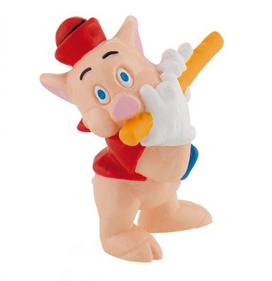 Bullyland 12490 Disney 3 Kleine Schweinchen Spielfigur Pfeifer Schwein Pic Flöte