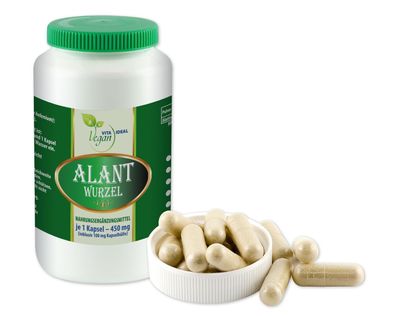 Vitaideal Vegan® Alant - Wurzel (Inula Helenium) vegane Kapseln.