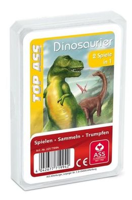 Top Ass Dinosaurier Trumpf Quartett Altenburger Spielkarten c