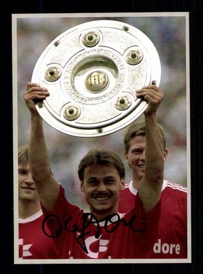 Olaf Thon Autogrammkarte Bayern München Spieler 80er Jahre Original Signiert