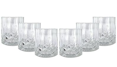 Mixcompany Tumbler Glas / 6er Gläser Set - 6x Whisky Tumbler / Kristall Design