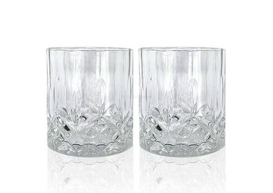 Mixcompany Tumbler Glas / 2er Gläser Set - 2x Whisky Tumbler / Kristall Design
