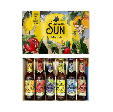 Richards Sun Iced Tea - Eistee Tasting Box / Set - 1x Acai-Lime + 1x Blueberry