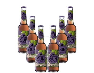 Richards Sun Iced Tea - 6er Set Eistee Acai-Lime - 6x 0,33L inkl. Pfand Mehrweg