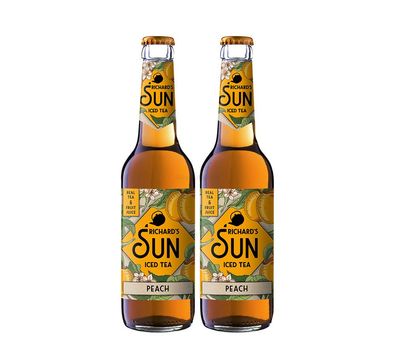 Richards Sun Iced Tea - 2er Set Eistee Peach - 2x 0,33L inkl. Pfand Mehrweg