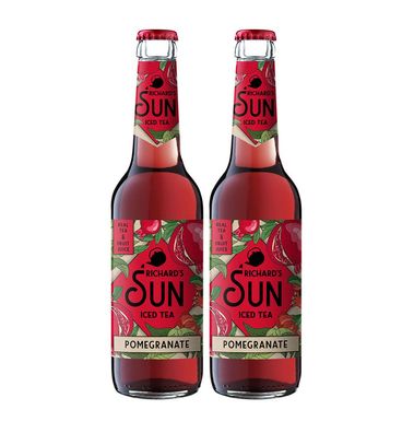 Richards Sun Iced Tea - 2er Set Eistee Pomegranate - 2x 0,33L inkl. Pfand MEHRW