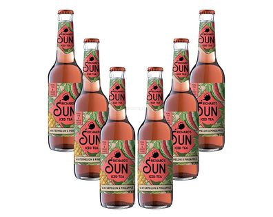 Richards Sun Iced Tea - 6er Set Eistee Watermelon - Pineapple - 6x 0,33L inkl.