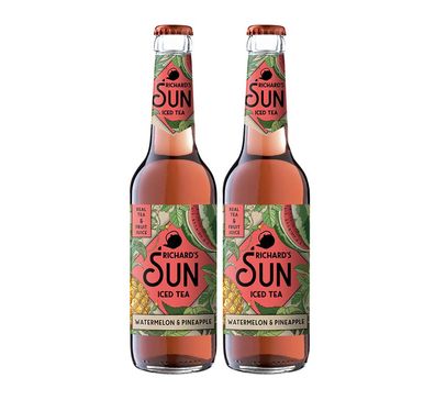 Richards Sun Iced Tea - 2er Set Eistee Watermelon - Pineapple - 2x 0,33L inkl.