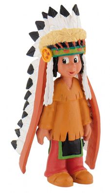 Bullyland 43356 Yakari mit Federschmuck Spielfigur Indianer Häuptling Figure