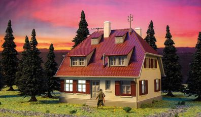 H0 Einfamilienhaus Bergwald , Modellwelten Bausatz 1:87, Kibri 38725