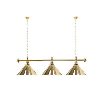Billard Lampe 3 Schirme gold / goldfarbene Halterung