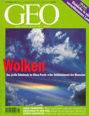 GEO - Das neue Bild der Erde - Ausgabe Nr. 8 - August 1996 Wolken