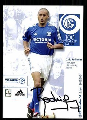 Dario Rodriguez Schalke 04 2003/04 Autogrammkarte + A 62603