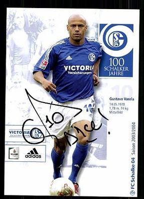 Gustavo Varela FC Schalke 04 2003-04 Autogrammkarte + A 62607