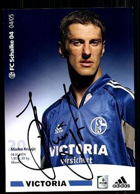 Mladen Krstaijc Schalke 04 2004/05 Autogrammkarte + A 62637