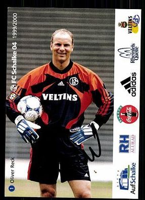 Oliver Reck FC Schalke 04 1999-00 Autogrammkarte + A 62519