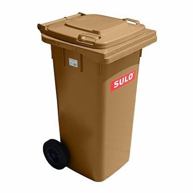 1 x SULO Mülltonne Abfalltonne Müllbehälter 120 Liter Braun NEU Recycling Behälter