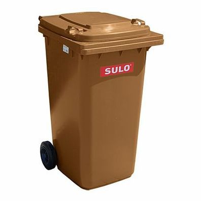 1 x SULO Mülltonne Abfalltonne Müllbehälter 240 Liter Braun NEU Recycling Behälter