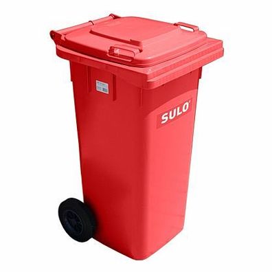 1 x SULO Mülltonne Abfalltonne Müllbehälter 120 Liter Rot NEU Recycling Behälter