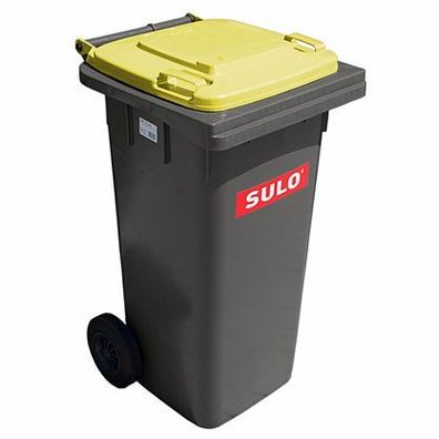 SULO Abfalltonne Mülltonne Müllbehälter gelb  120 L Müllcontainer Wertstofftonne 
