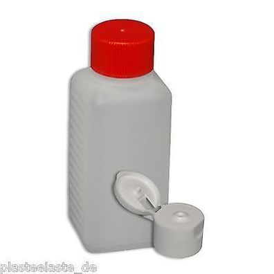 1 x 100 ml Plasteflasche mit Klappdosierer, PE-Flasche, NEU