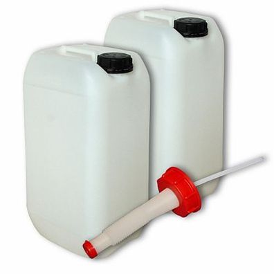 Plasteo 2x15 Liter Wasserkanister Ausgießer DIN61 Kanister Behälter