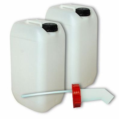 Plasteo 2x15 Liter Wasserkanister Schnellausgießer Camping Kanister