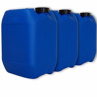 Plasteo 3x10L Kanister, Wasserkanister, Behälter, Blau Trinkwasser NEU