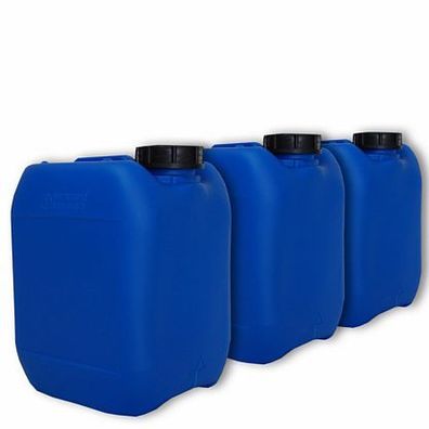 Plasteo 3x5 Liter Kanister Wasserkanister Behälter Blau Trinkwasser Tank