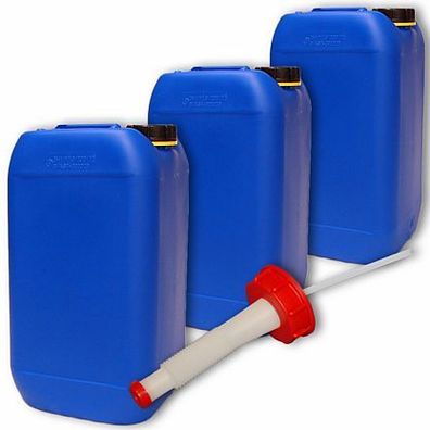 3x 15 L Kanister mit Ausgießer DIN61 Trinkwasser Behälter NEU (3x22246 + 1x22020)