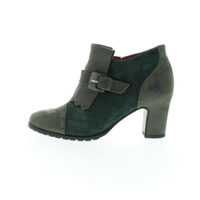 Katrin Damenschuhe Größe 37 Olivgrün Stiefelette Glattleder, Velourleder