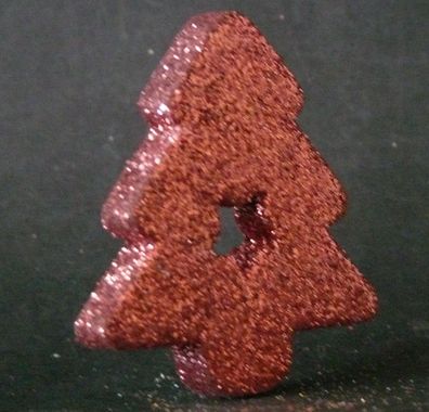 12 Stück Glitter Ornamente Bäume Rosa 6cm mit Glitzer weihnachtliche Dekorationen