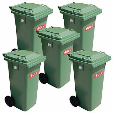 Abfallbehälter 120 Liter Grün NEUWARE. SULO Mülltonne Mülleimer Abfalltonne
