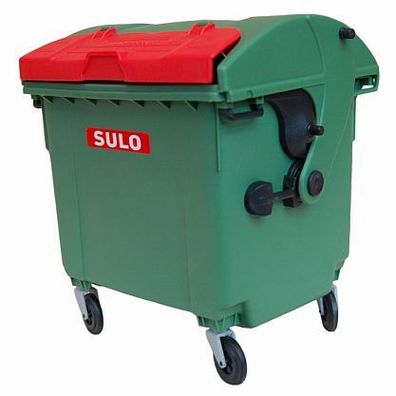 Mini Müllcontainer grün Tischmülleimer Stiftehalter Stifteköcher 1100L Deko (22102)