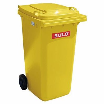 1x SULO Mülltonne Abfalltonne Müllbehälter 80 Liter Gelb NEU Recycling Behälter 22124