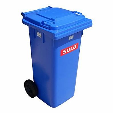 1 x SULO Mülltonne Abfalltonne Müllbehälter 120 Liter Blau NEU Recycling Behälter