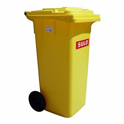 1 x SULO Mülltonne Abfalltonne Müllbehälter 120 Liter Gelb NEU Recycling Behälter