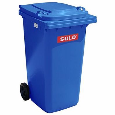 1 x SULO Mülltonne Abfalltonne Müllbehälter 240 Liter Blau NEU Recycling Behälter