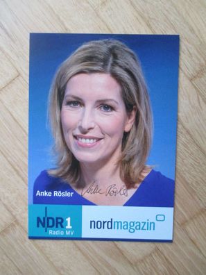 NDR Fernsehmoderatorin Anke Rösler - handsigniertes Autogramm!!