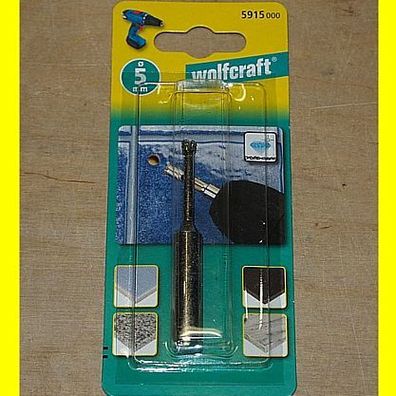 wolfcraft 5915000 - Diamant-Bohrer 5 mm Ceramic mit 10 mm Schaft für Fliesen + ...