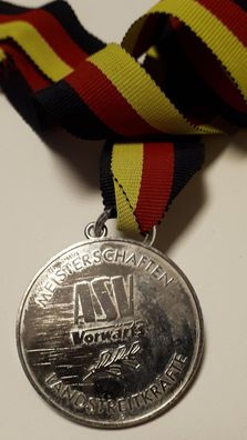 Medaille ASV Vorwärts Meisterschaften Landstreitkräfte silberfarben