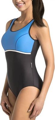 Badeanzug - Schwimmanzug Marietta schwarz/ blau